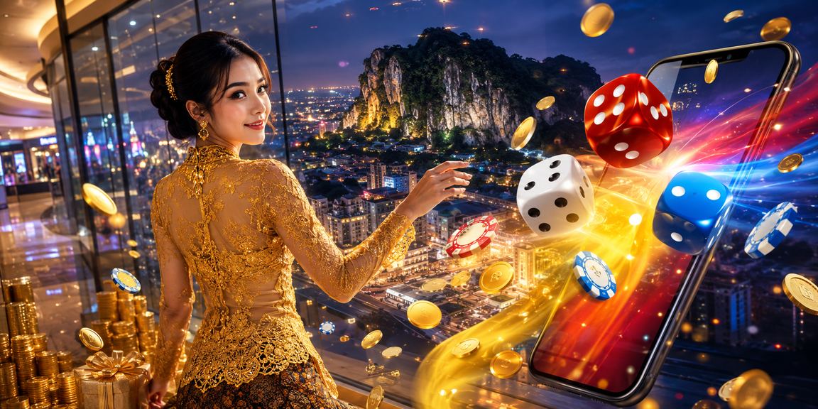 Permainan meja kad blackjack dengan suasana kasino mewah di Ipoh berkebaya