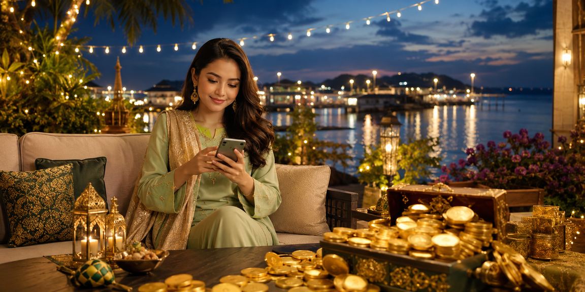 Pengguna Malaysia mengakses platform 110z secara mudah alih semasa perayaan